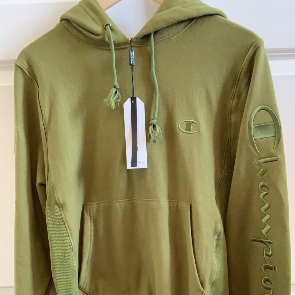 NWT olive Champion x Anni Studio hoodie